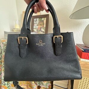 Kate Spade Black Satchel with Gold Hardware